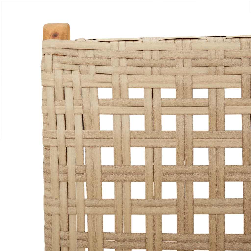 Sedie Reclinabili Pieghevoli 6pz Beige Polyrattan
