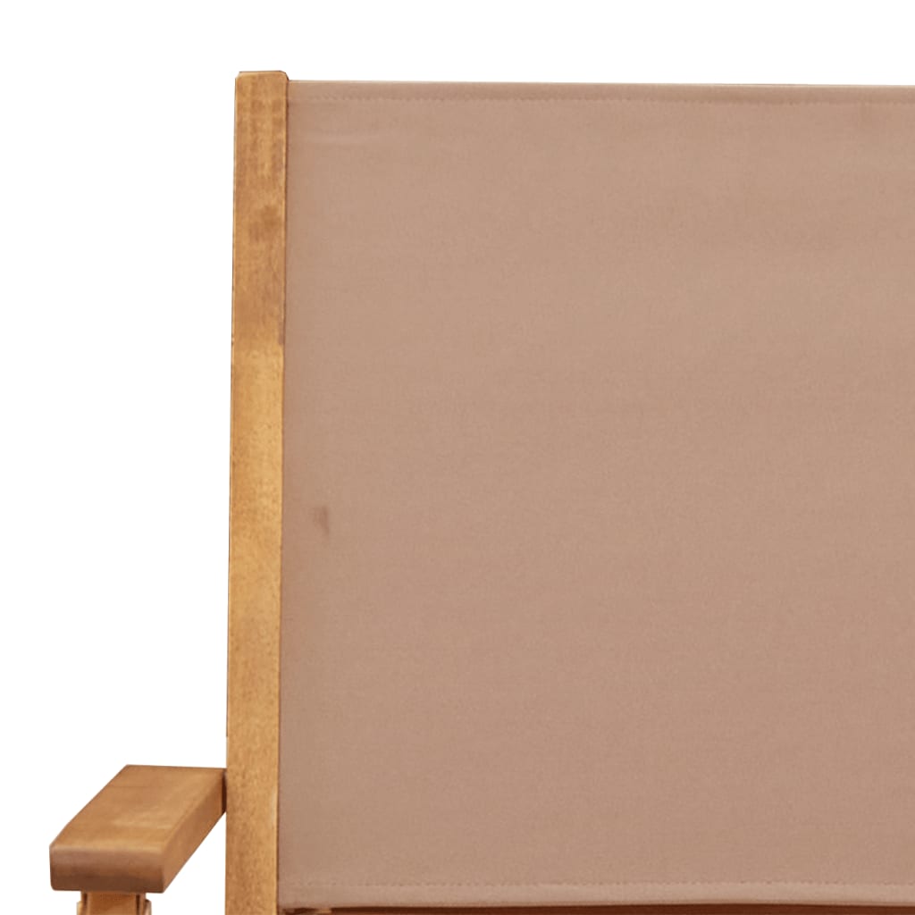 Sedie Pieghevoli 6pz Tortora Tessuto e Legno Massello