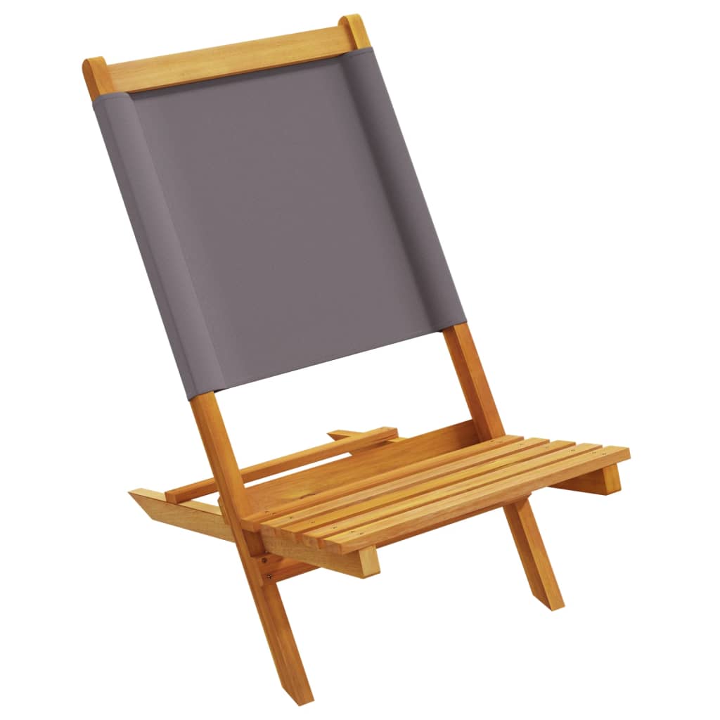 Sedie Pieghevoli 8pz Antracite Tessuto Legno Massello