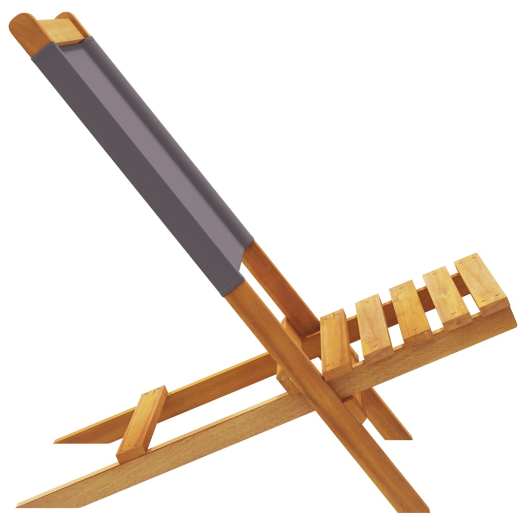 Sedie Pieghevoli 8pz Antracite Tessuto Legno Massello