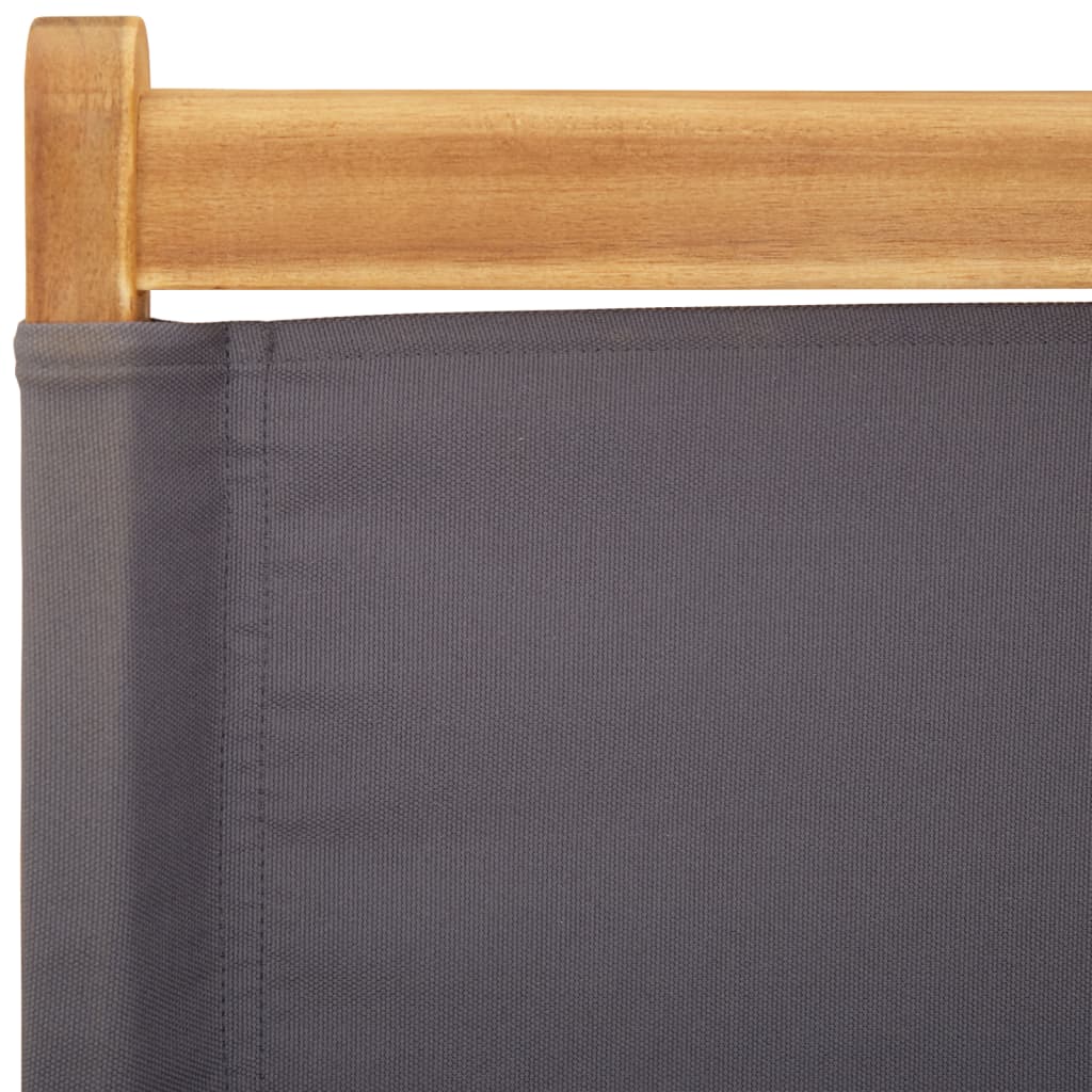 Sedie Pieghevoli 8pz Antracite Tessuto Legno Massello