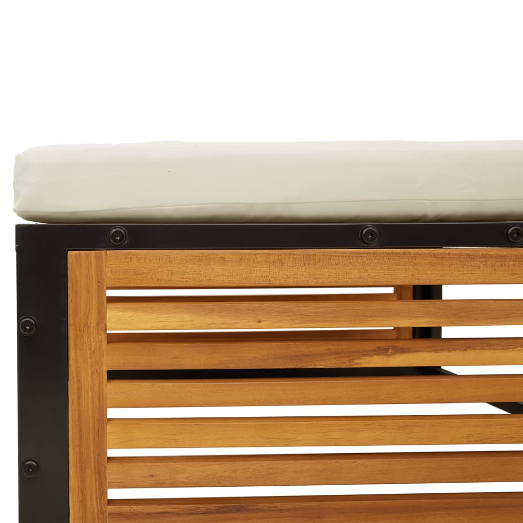 Set Divani da Giardino 4pz con Cuscini Legno Massello di Acacia