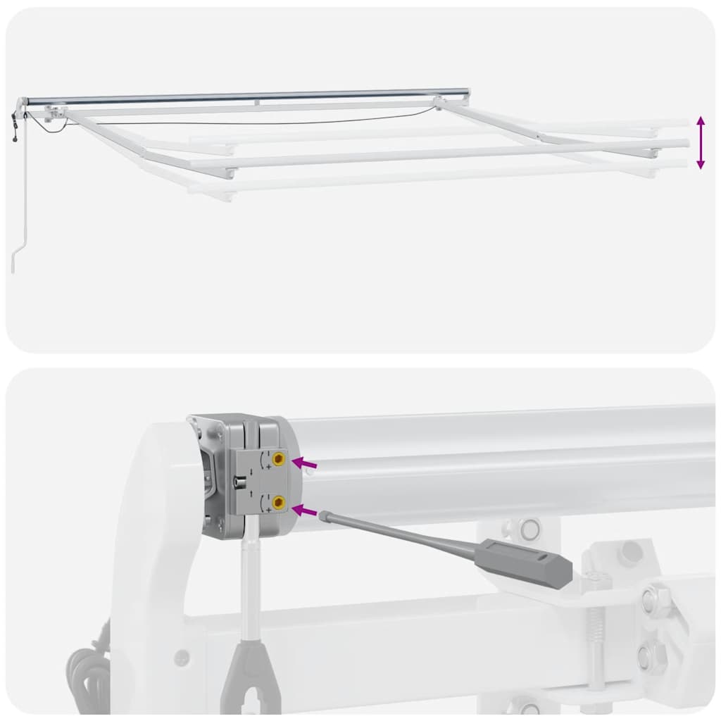 Tenda da Sole Retrattile Automatica con LED Bordò 300x250 cm