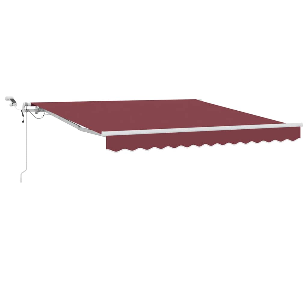 Tenda da Sole Retrattile Automatica con LED Bordò 300x250 cm