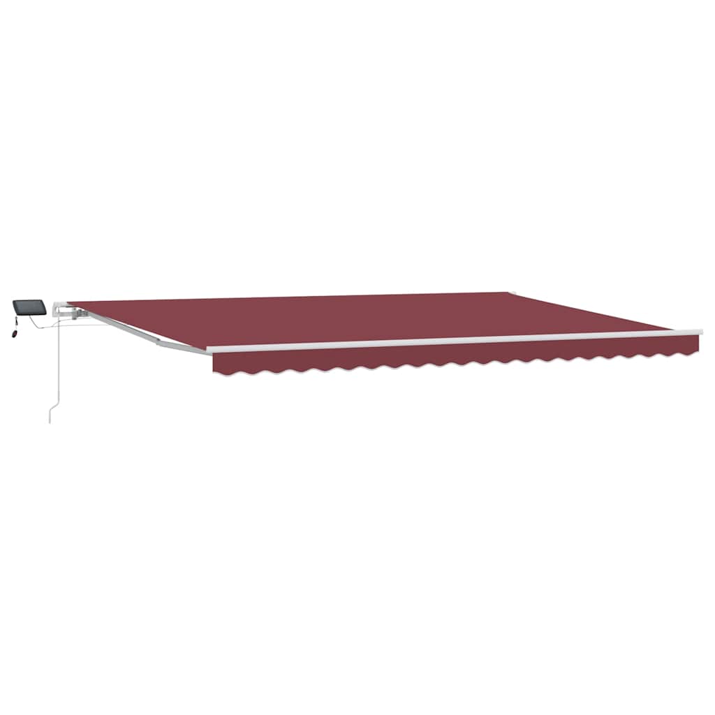 Tenda retrattile Borgogna 500 × 300 cm Tessuto e Alluminio