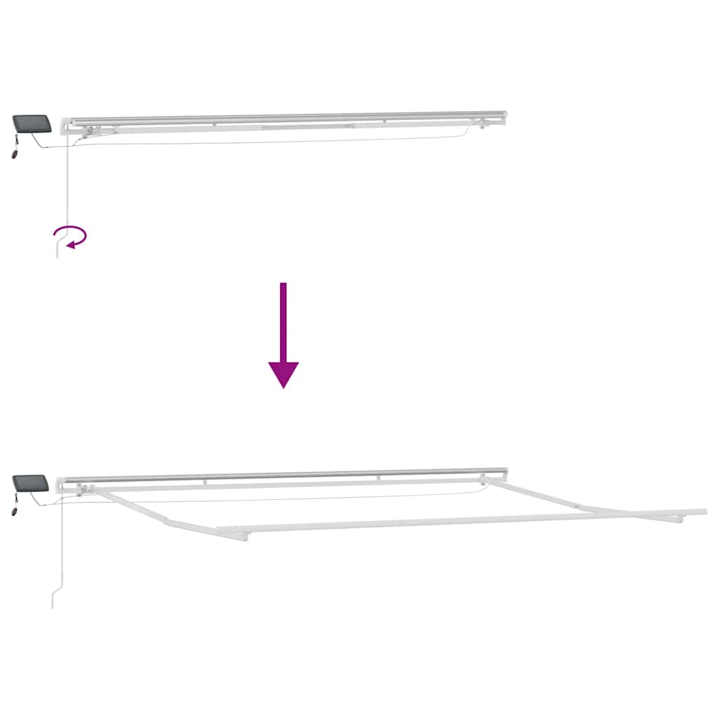 Tenda retrattile Borgogna 600 × 300 cm Tessuto e Alluminio