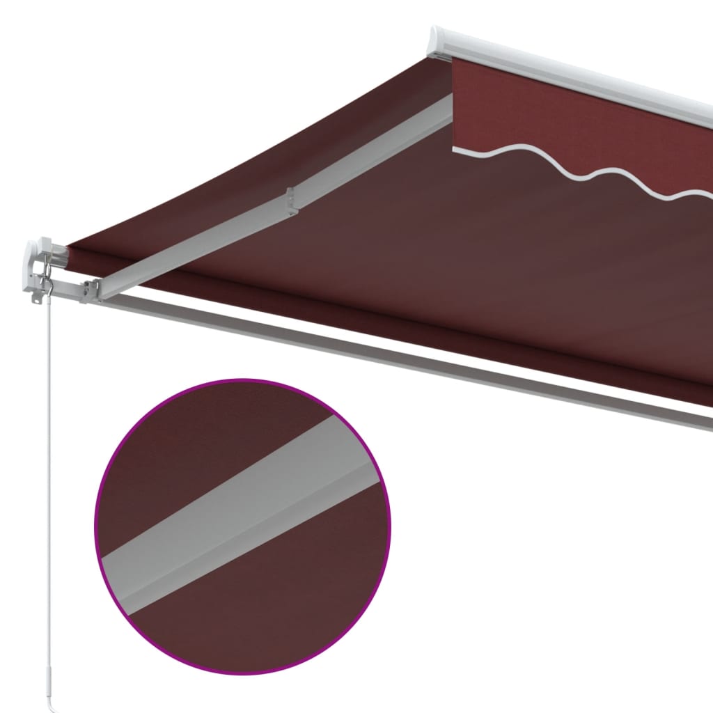 Tenda retrattile Borgogna 400 × 350 cm Poliestere e Alluminio