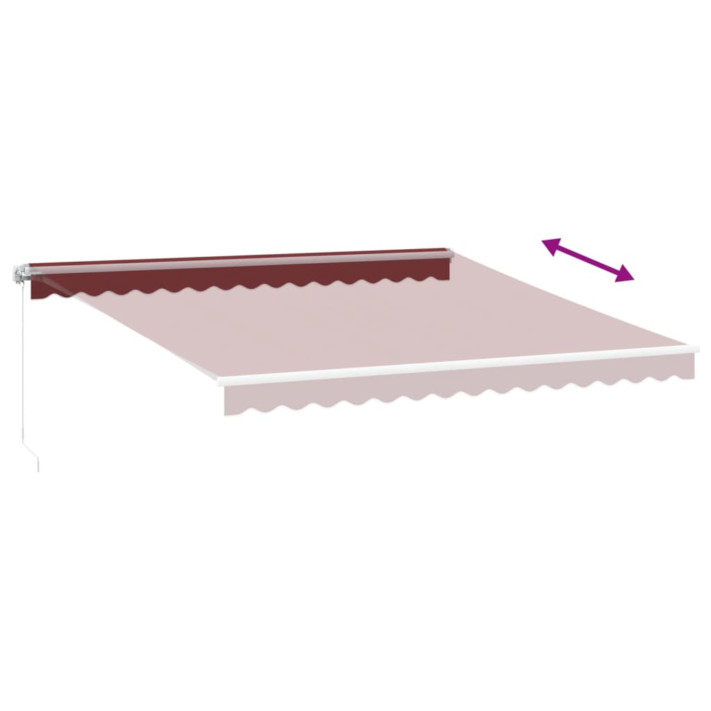 Tenda retrattile Borgogna 400 × 350 cm Poliestere e Alluminio