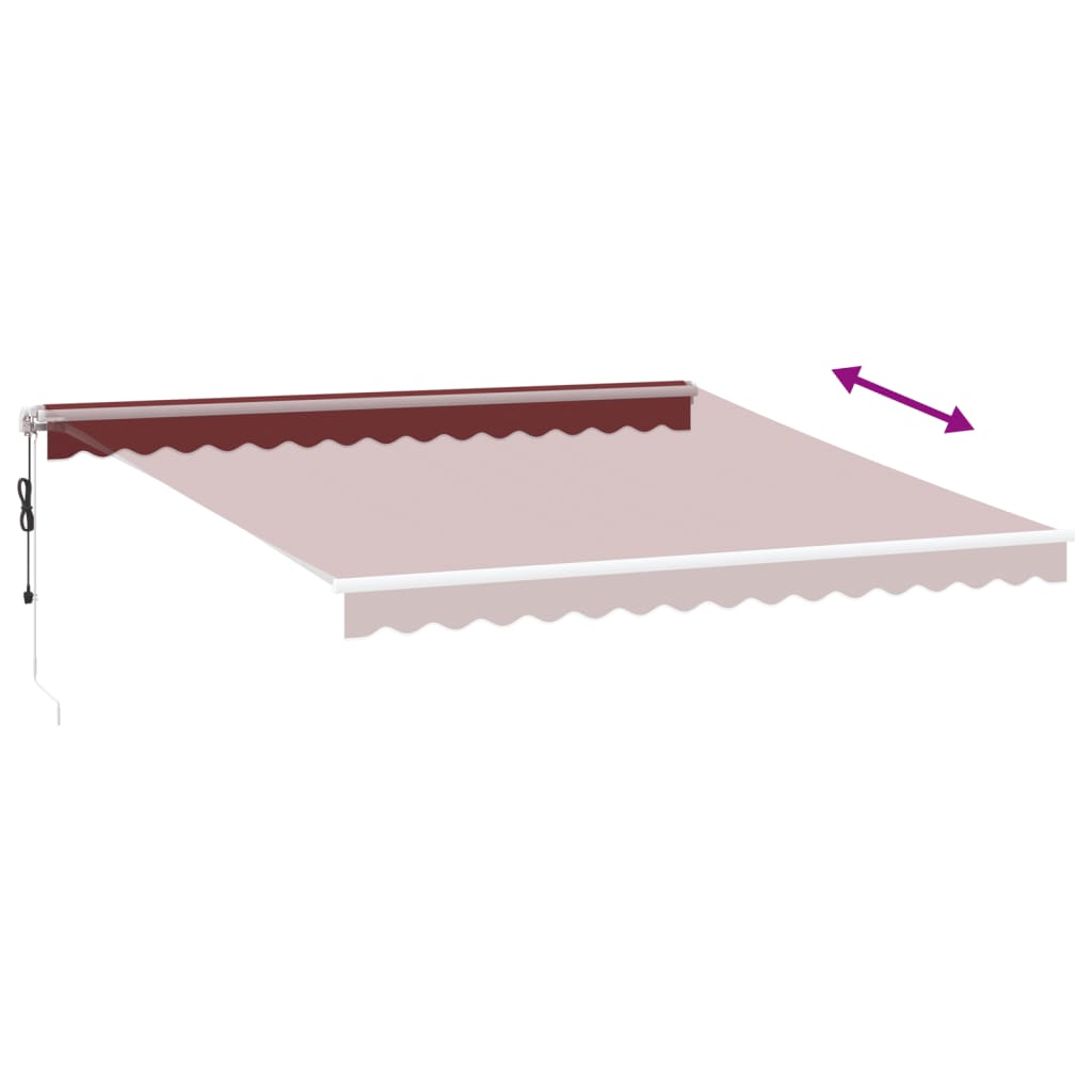 Tenda da Sole Retrattile Automatica Bordò 400x350 cm