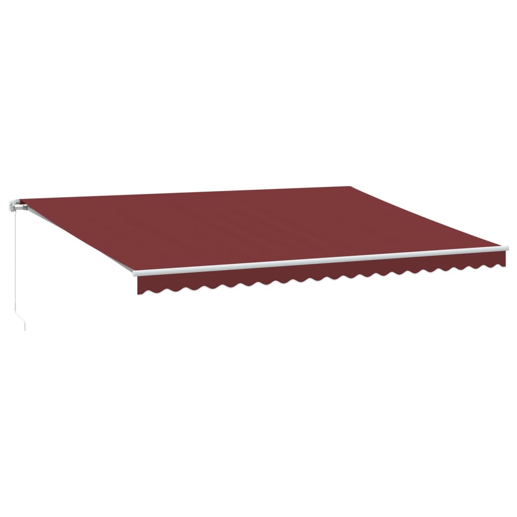 Tenda retrattile Borgogna 500 × 350 cm Tessuto e Alluminio