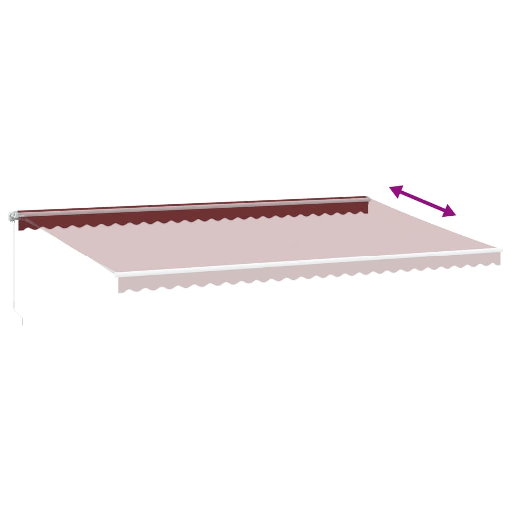 Tenda retrattile Borgogna e Bianco 600 × 350 cm