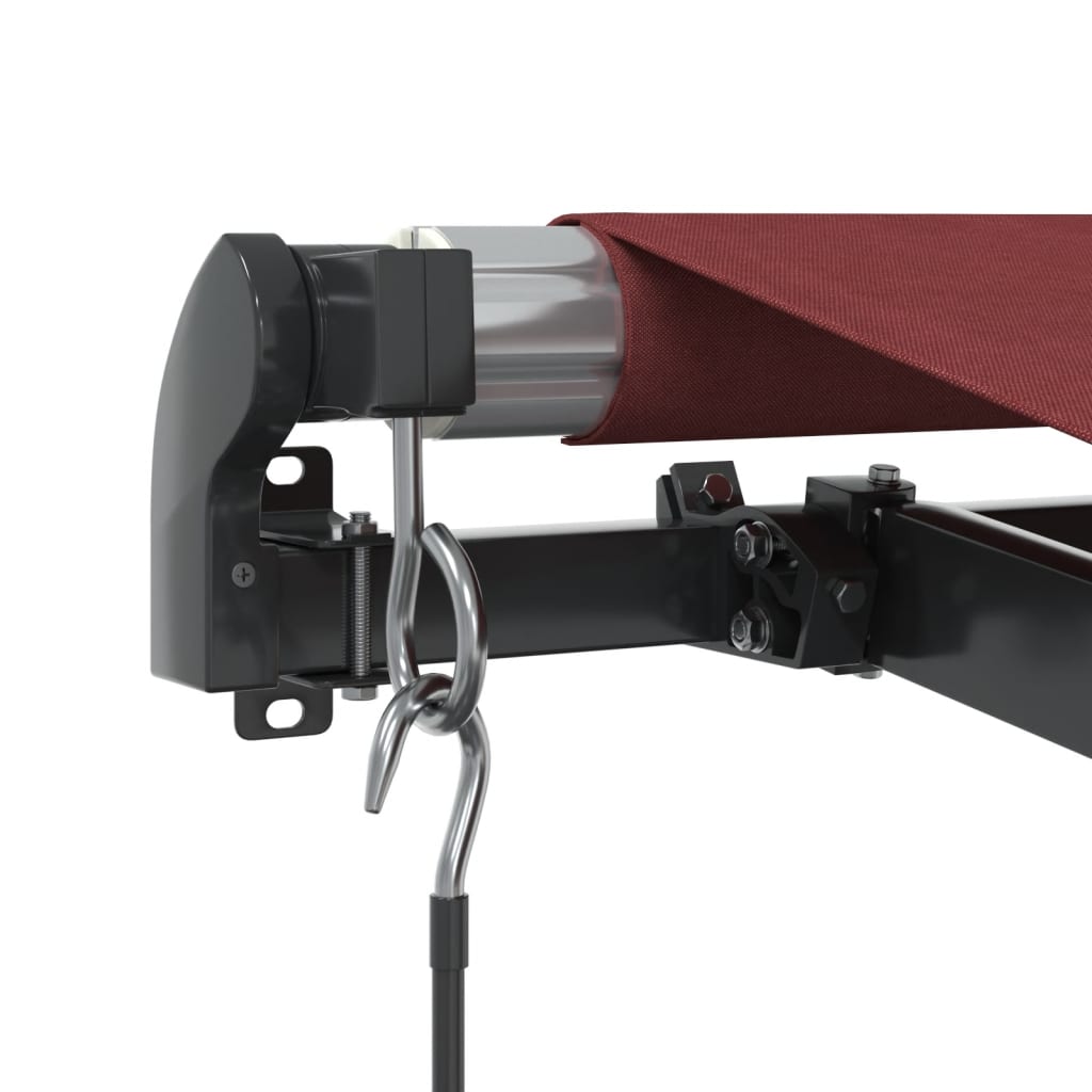 Tenda da Sole Retrattile Manuale con LED Bordò 400x350 cm