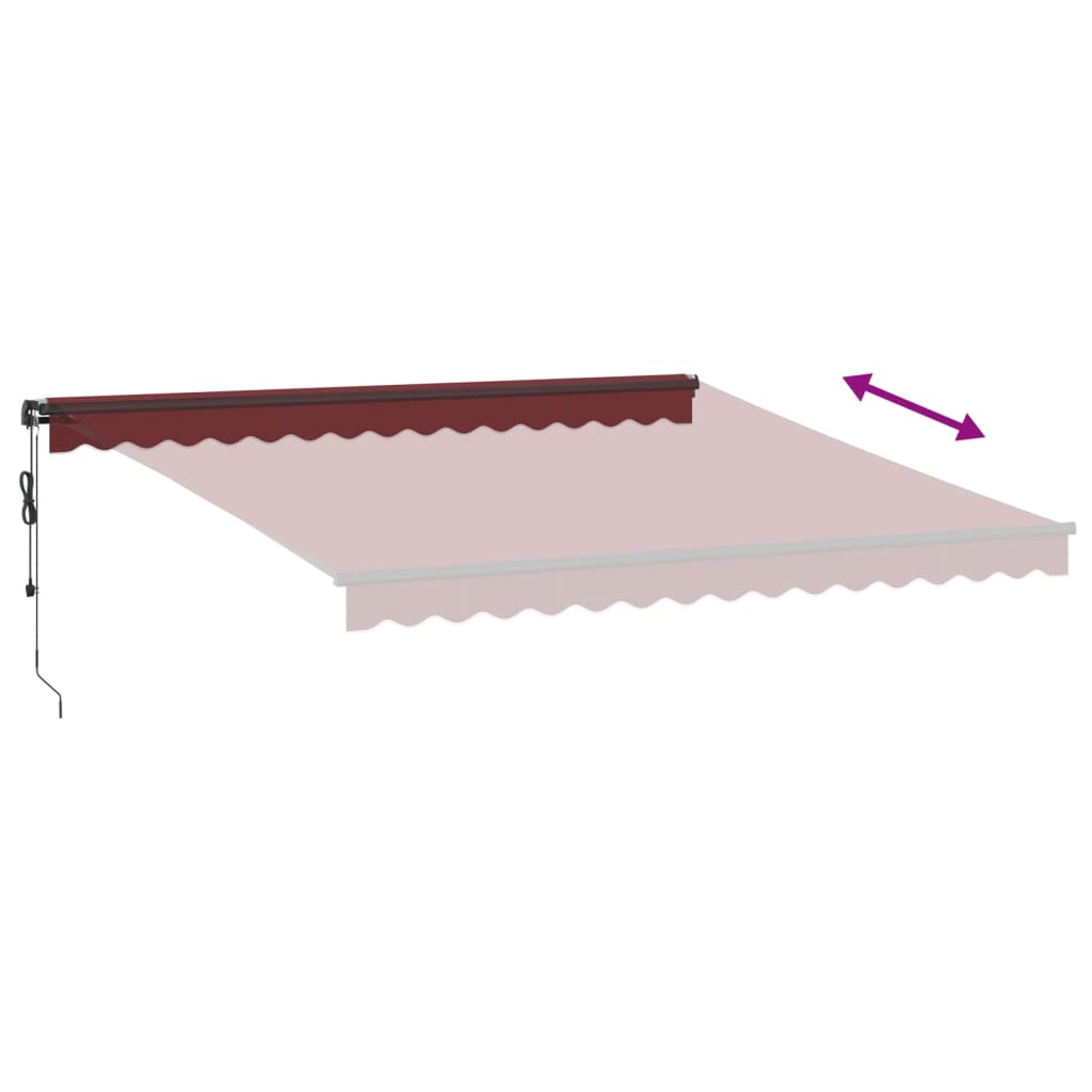 Tenda da Sole Retrattile Automatica Bordò 400x350 cm