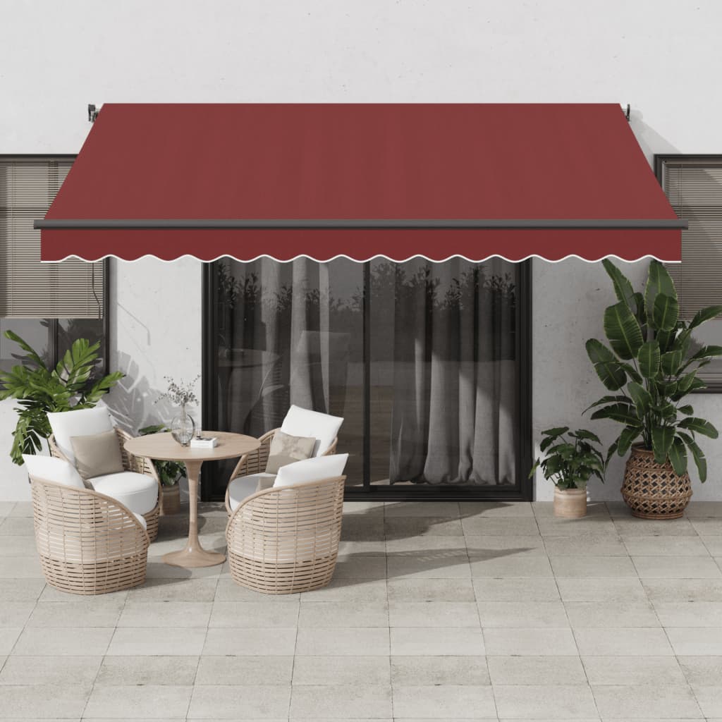 Tenda retrattile Borgogna 400 × 350 cm Poliestere