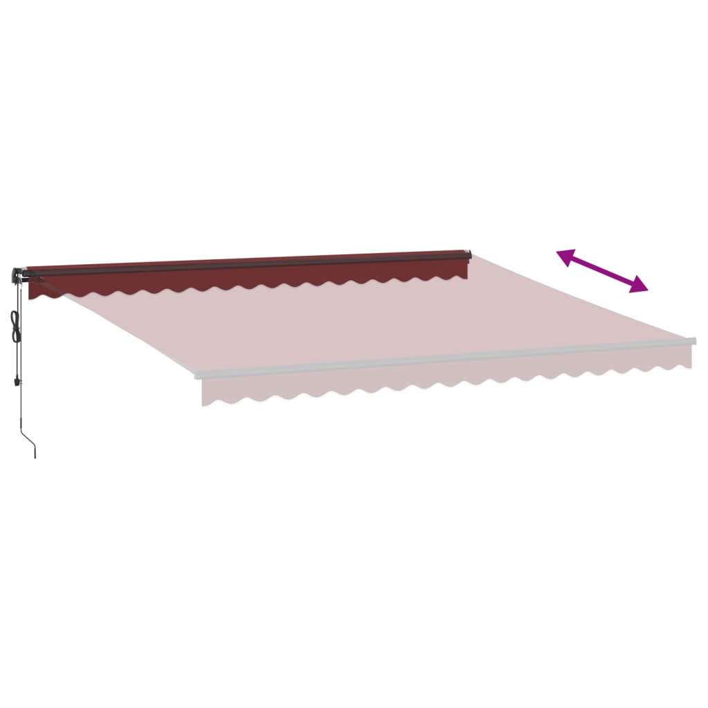 Tenda retrattile Borgogna 450 × 350 cm Poliestere