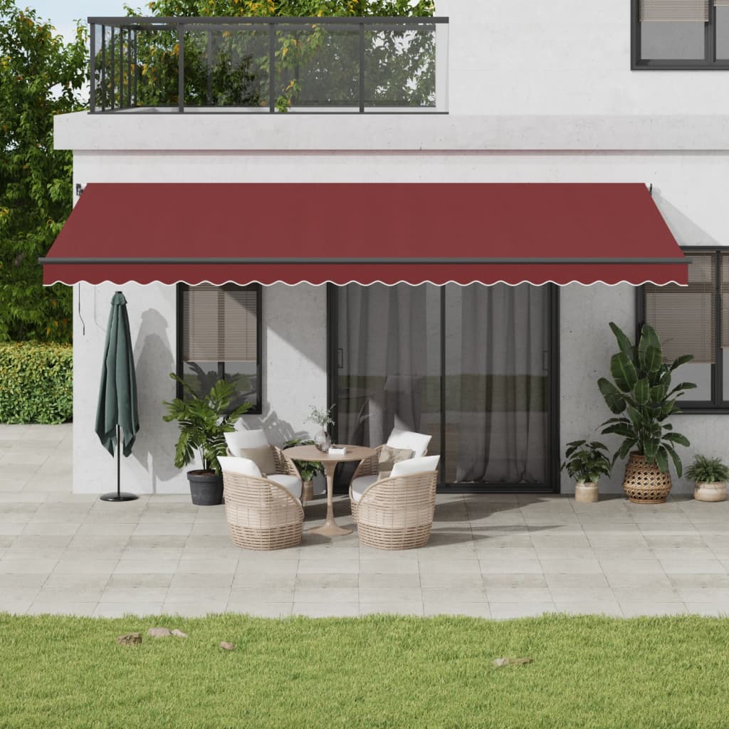 Tenda retrattile Borgogna 600 × 350 cm Poliestere