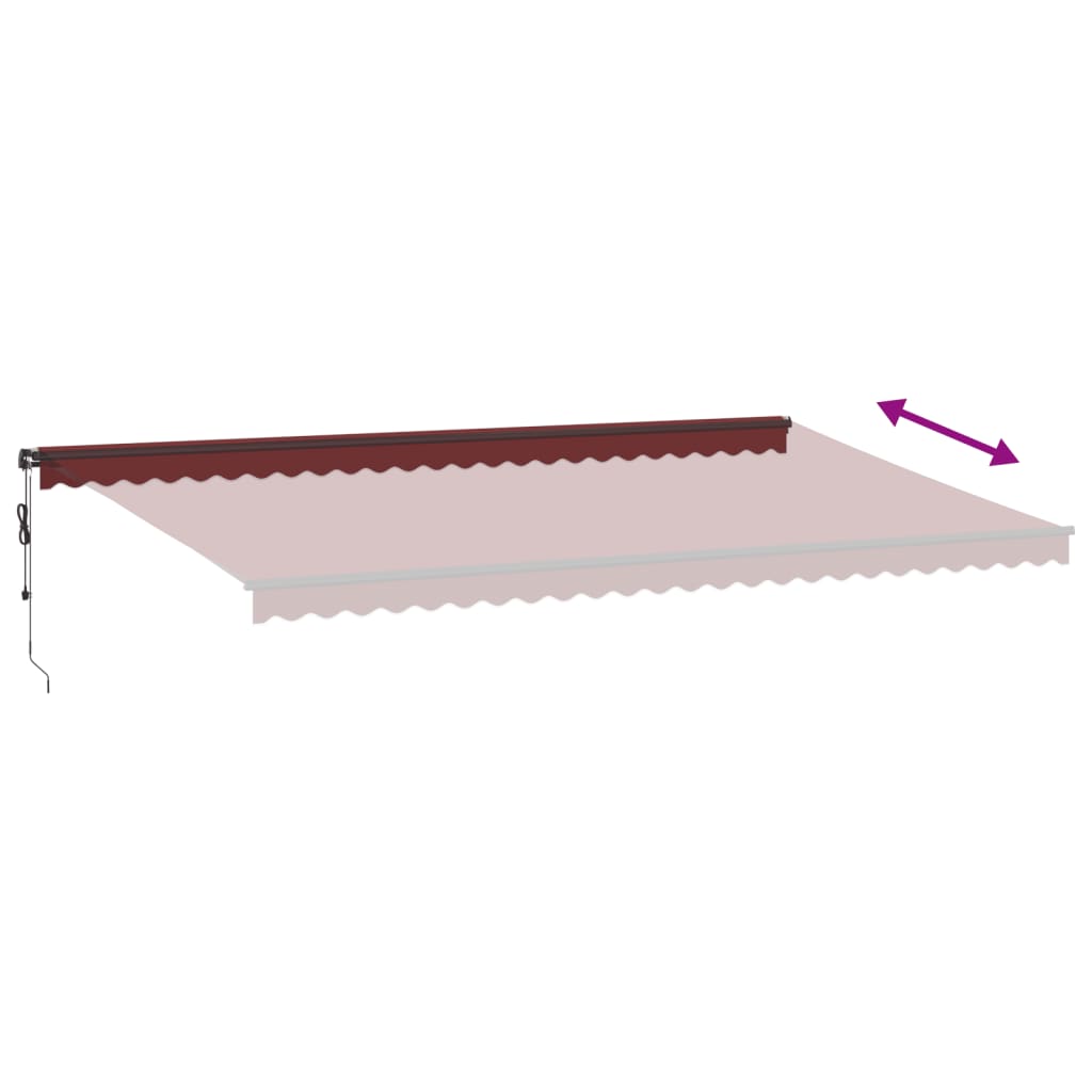 Tenda retrattile Borgogna 600 × 350 cm Poliestere
