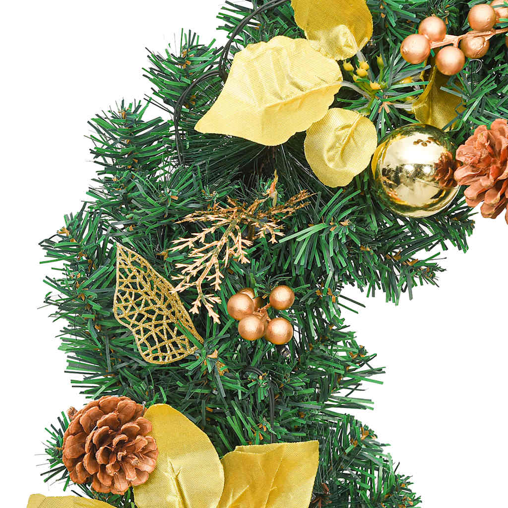 Ghirlanda natalizia con luci LED Verde 60 cm in PVC