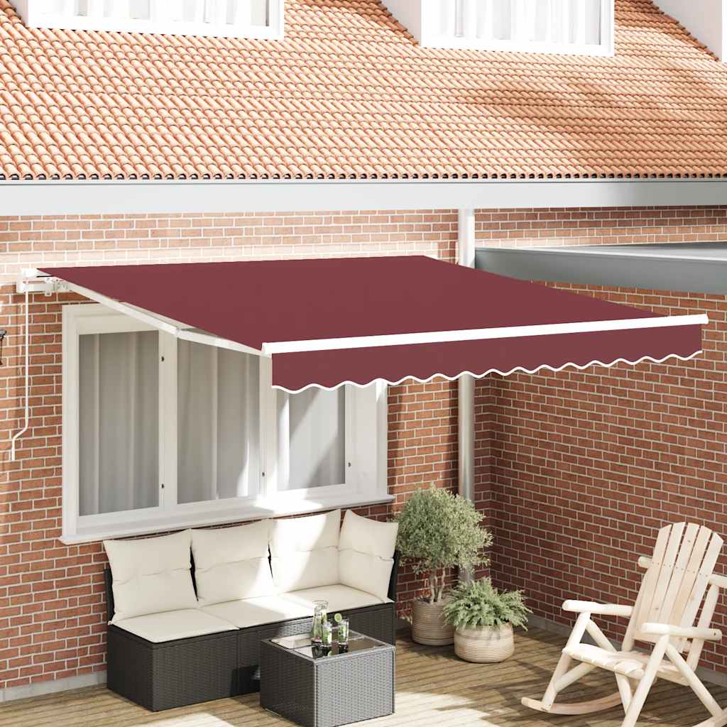 Tenda da Sole Retrattile Manuale Bordò 300x250 cm