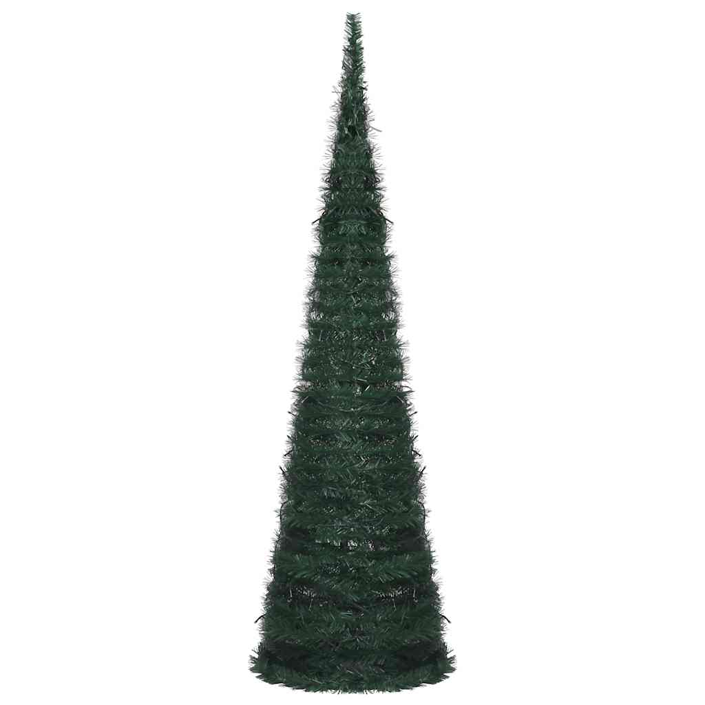 Albero di Natale Artificiale Apribile Preilluminato Verde 150cm
