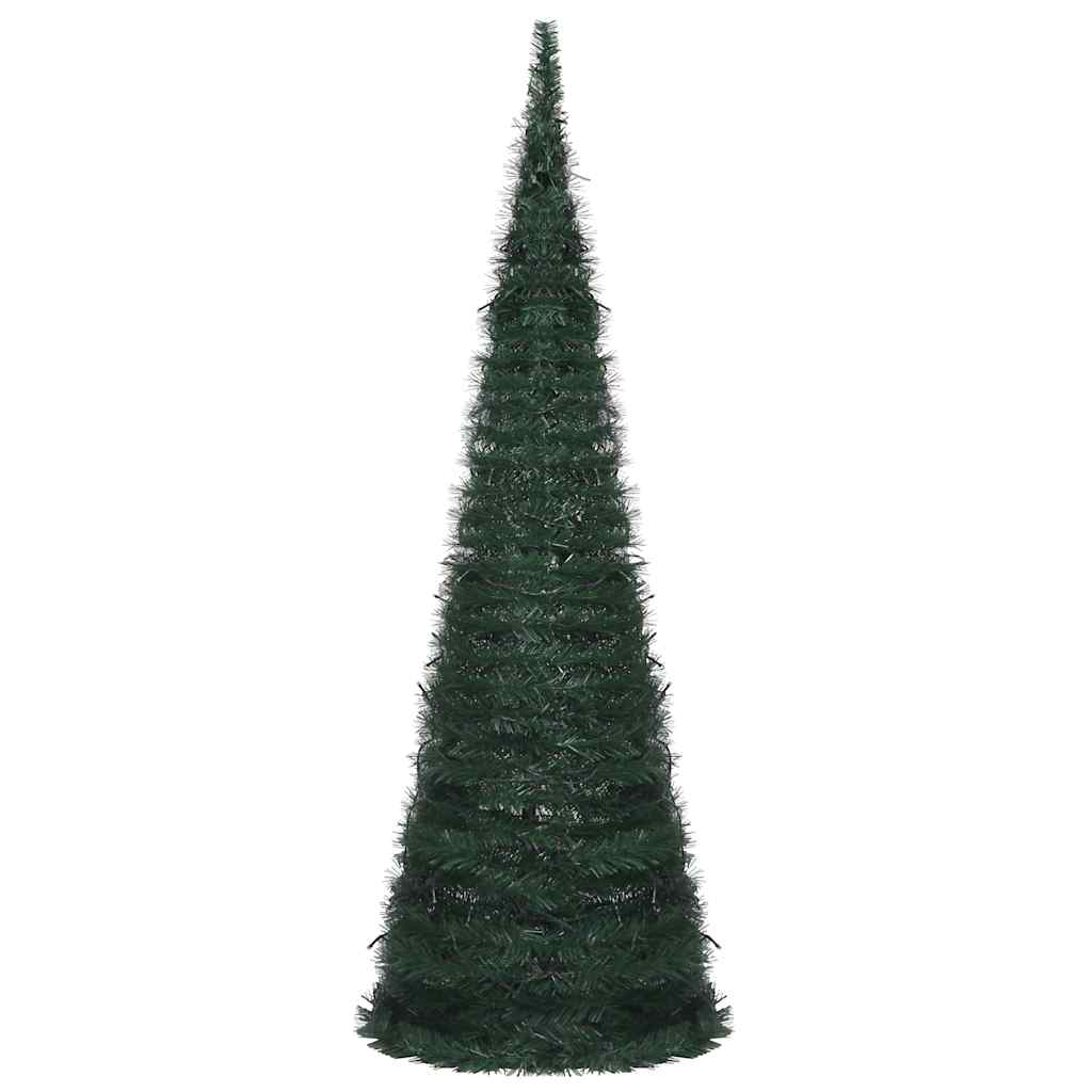 Albero di Natale Artificiale Apribile Preilluminato Verde 180cm