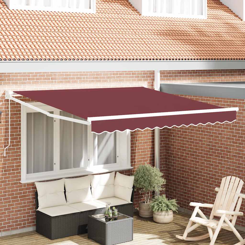 Tenda da Sole Retrattile Manuale Bordò 300x250 cm