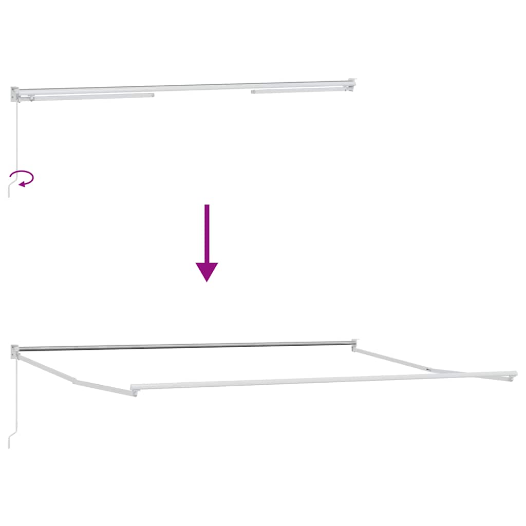 Tenda da Sole Retrattile Manuale Bordò 450x300 cm