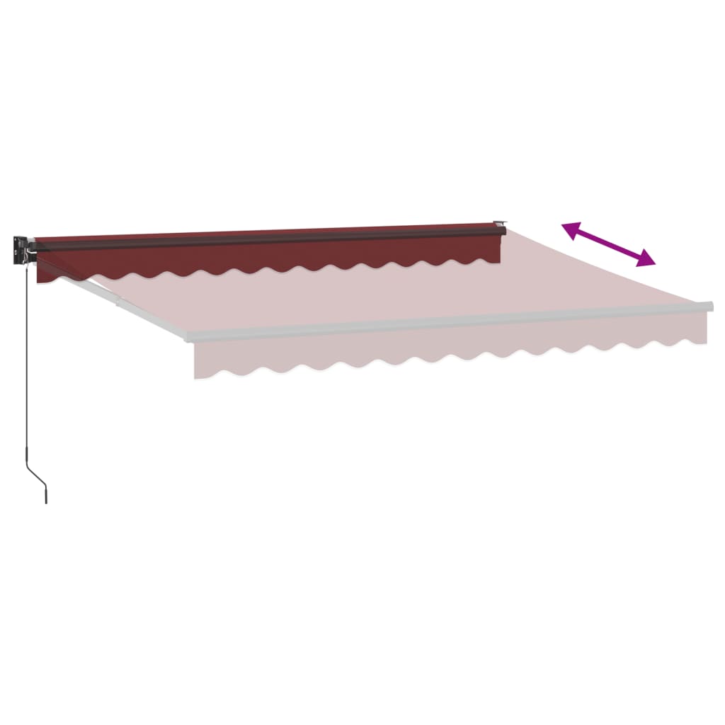 Tenda da Sole Retrattile Manuale Bordò 350x250 cm