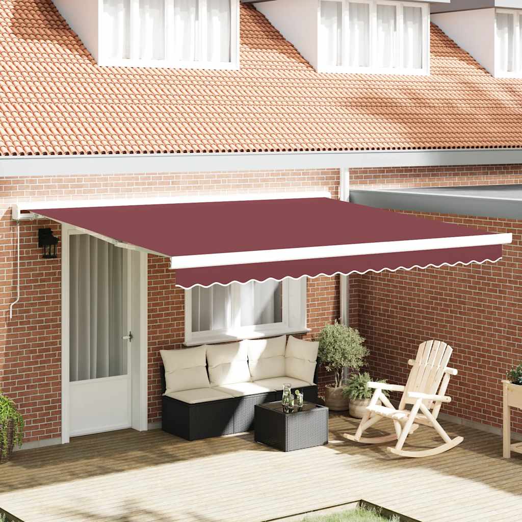 Tenda da Sole Retrattile Manuale Bordò 400x300 cm