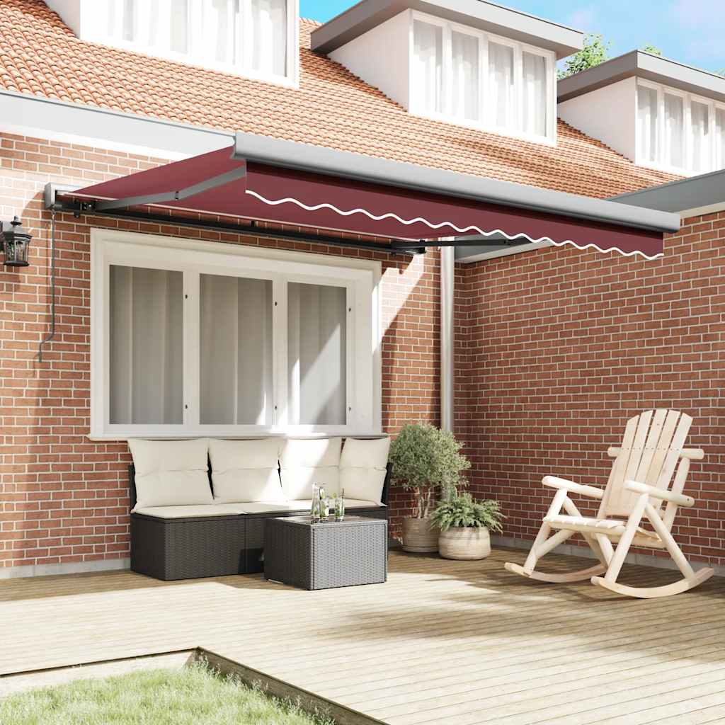 Tenda da Sole Retrattile Manuale Bordò 300x250 cm