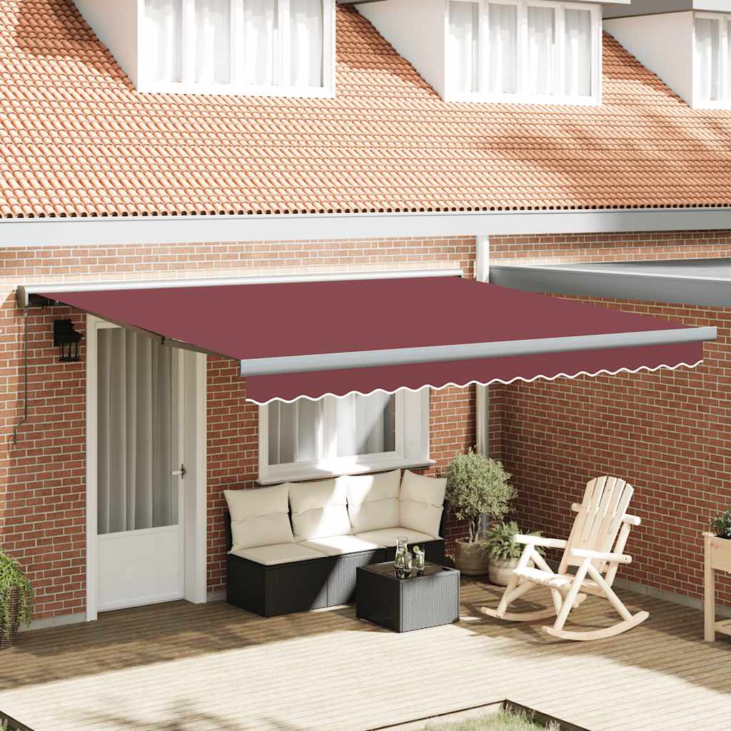 Tenda da Sole Retrattile Manuale Bordò 400x300 cm