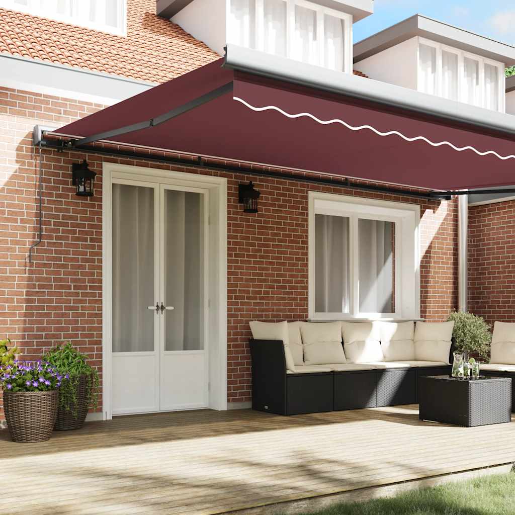 Tenda retrattile Borgogna 300 x 250 cm Tessuto e Metallo