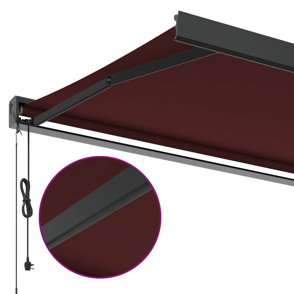 Tenda retrattile Bordeaux con Cornice Antracite 350 x 250 cm
