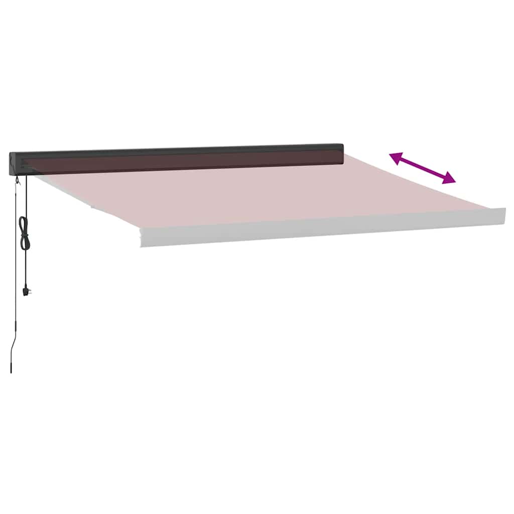Tenda retrattile Bordeaux con Cornice Antracite 350 x 250 cm
