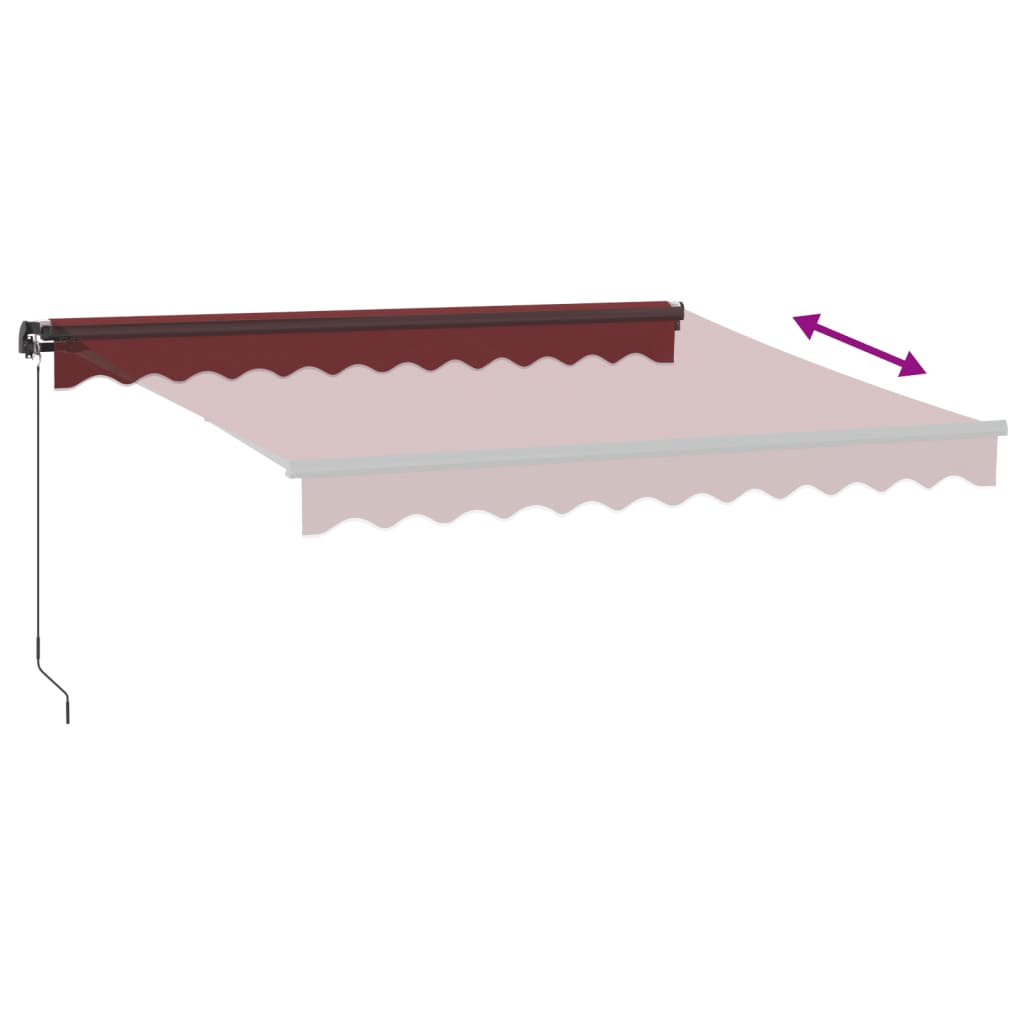 Tenda da Sole Retrattile Manuale Bordò 300x250 cm