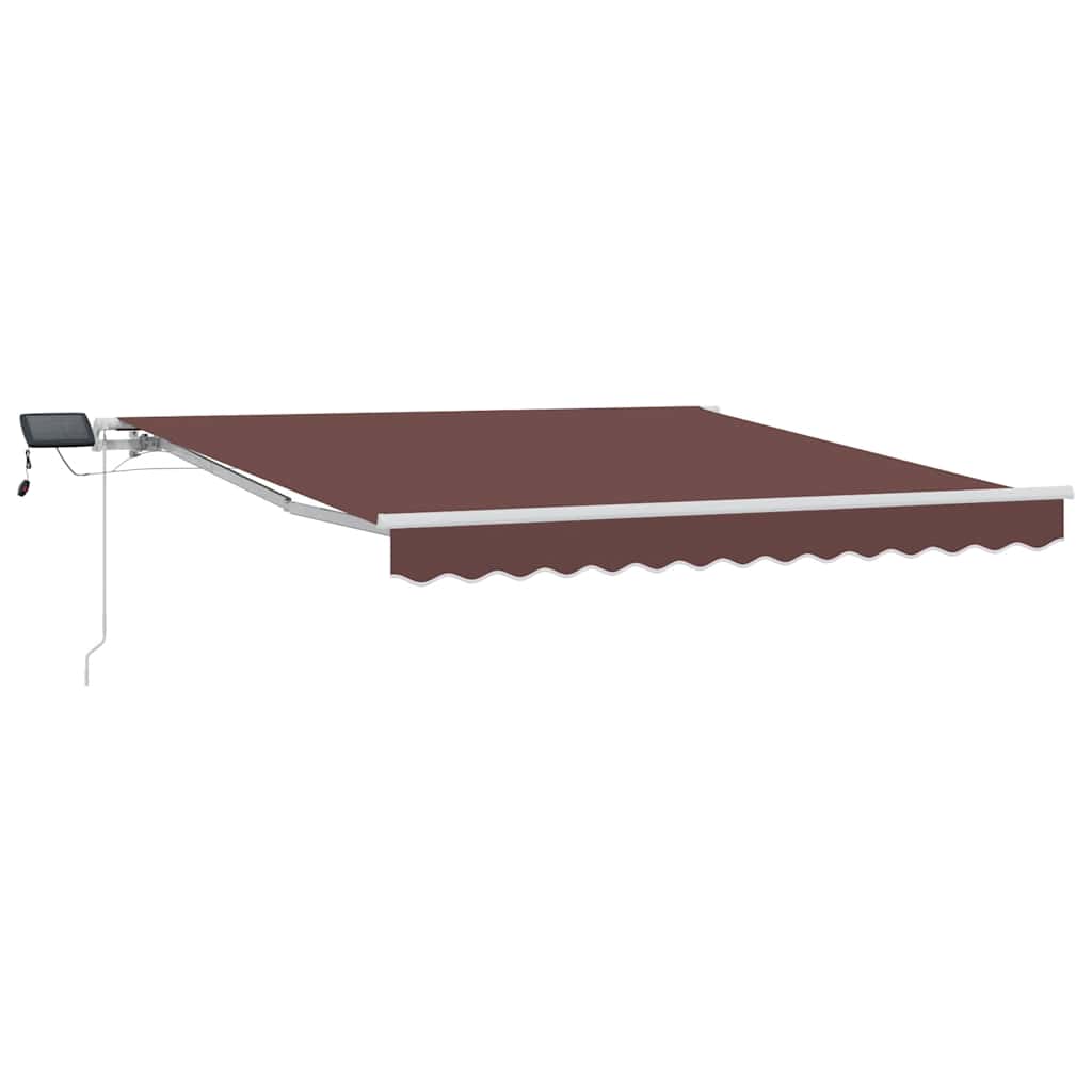 Tenda retrattile Marrone 300 x 250 cm Tessuto e Alluminio