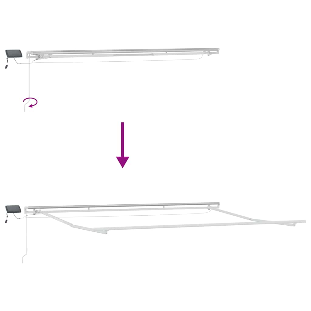 Tenda retrattile Marrone 400 × 300 cm Tessuto e Alluminio