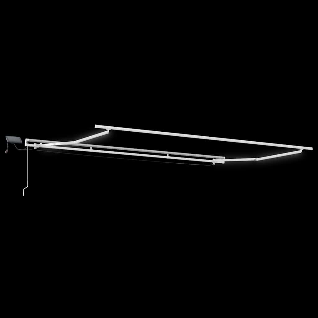 Tenda retrattile Marrone 400 × 300 cm Tessuto e Alluminio