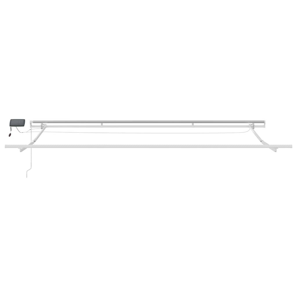 Tenda retrattile Marrone 500 × 300 cm Tessuto e Alluminio
