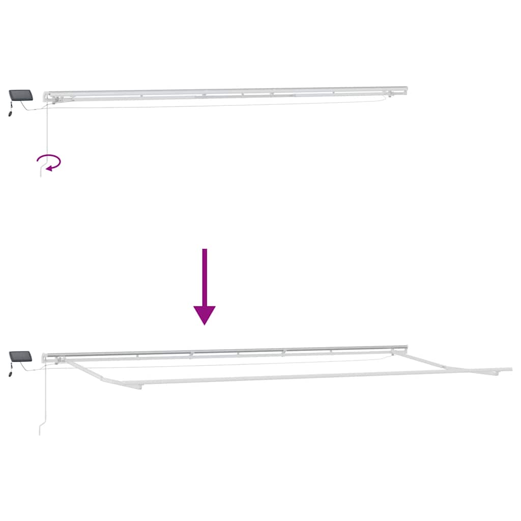 Tenda retrattile Marrone 600 × 300 cm Tessuto e Alluminio
