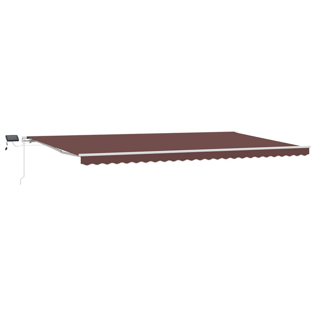 Tenda retrattile Marrone 600 × 300 cm Tessuto e Alluminio
