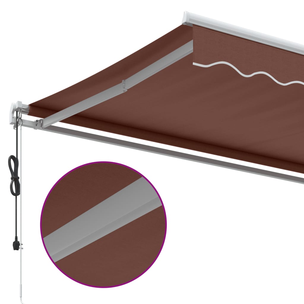 Tenda da Sole Retrattile Automatica Marrone 400x350 cm