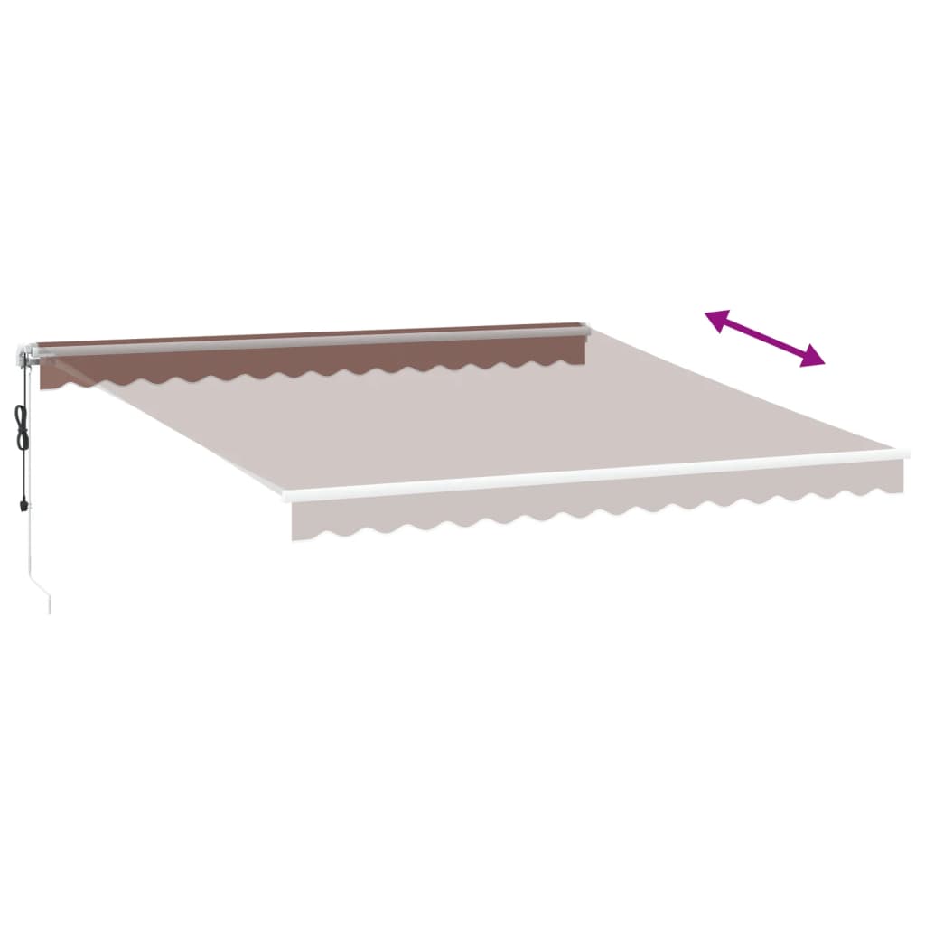 Tenda da Sole Retrattile Automatica Marrone 400x350 cm