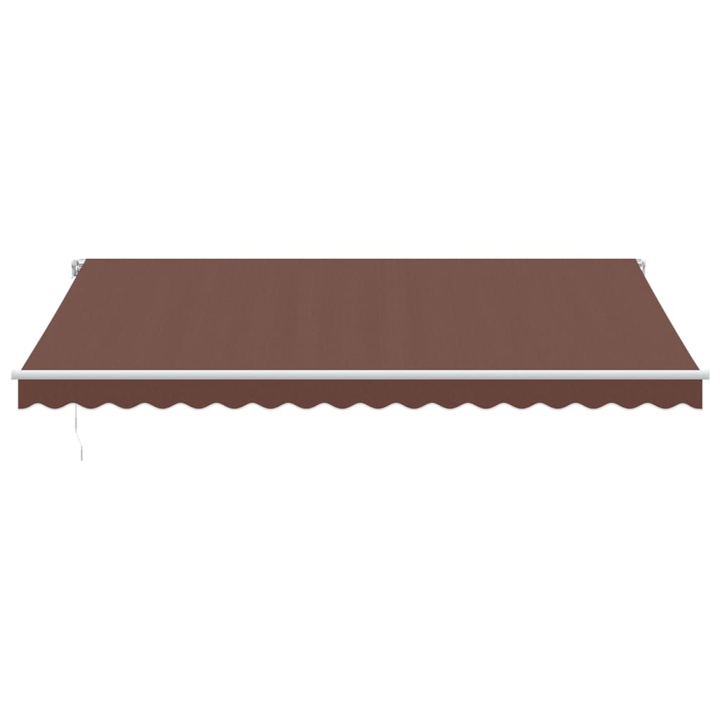 Tenda retrattile Marrone 450 × 350 cm Poliestere e Alluminio