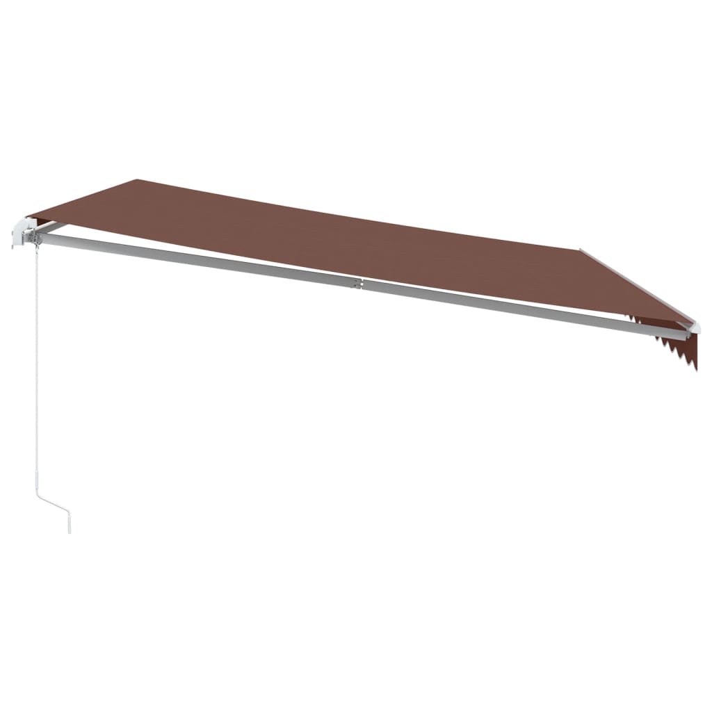 Tenda retrattile Marrone 450 × 350 cm Poliestere e Alluminio