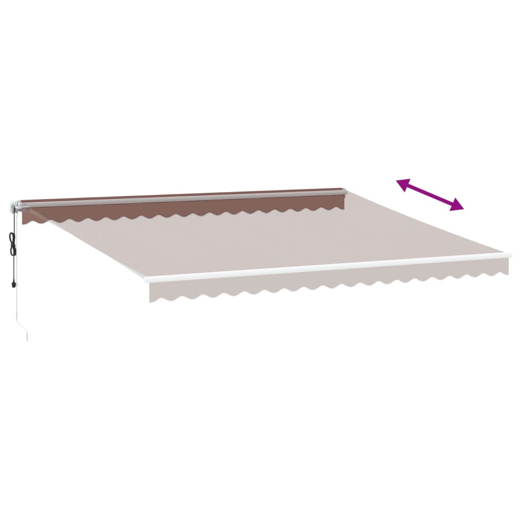 Tenda da Sole Retrattile Automatica Marrone 450x350 cm