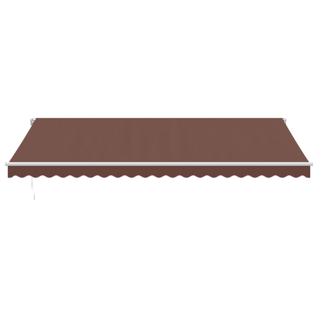 Tenda retrattile Marrone 500 × 350 cm Poliestere e Alluminio
