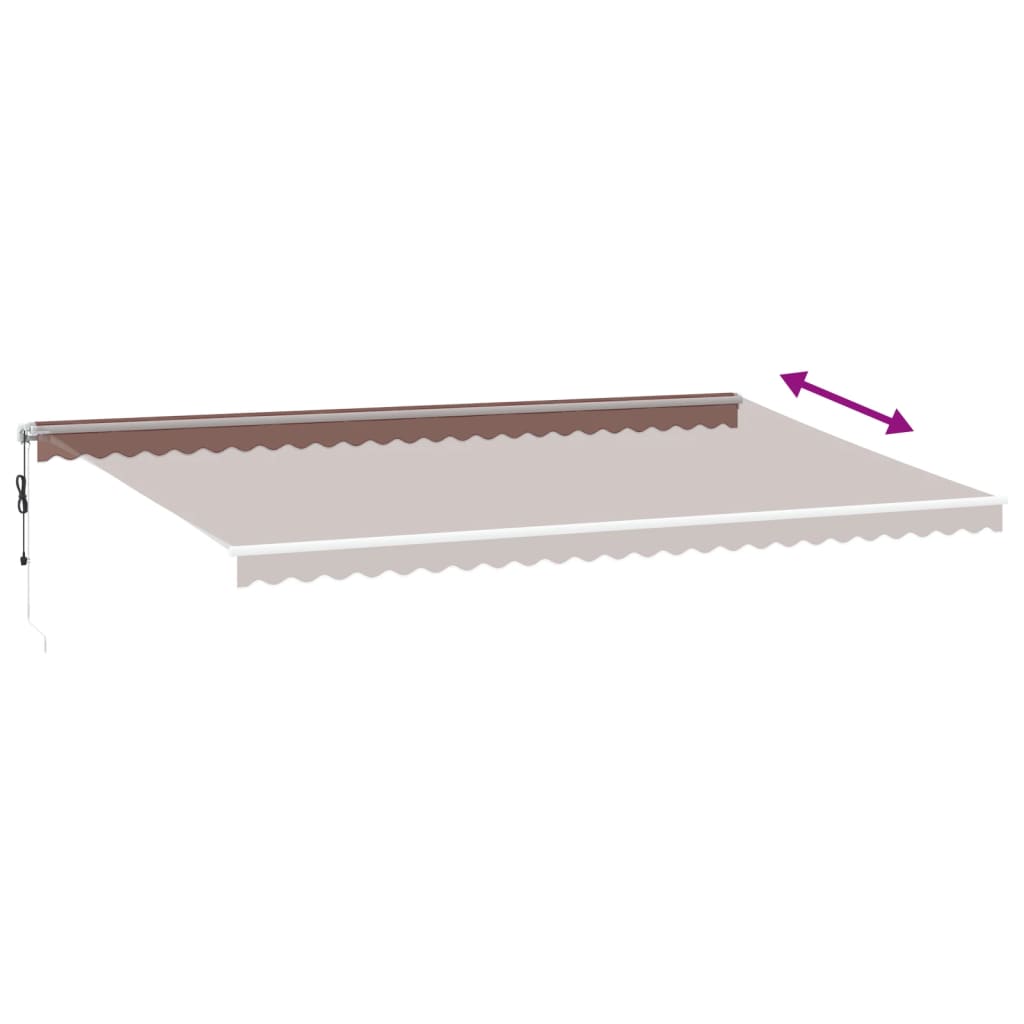 Tenda da Sole Retrattile Automatica Marrone 600x350 cm