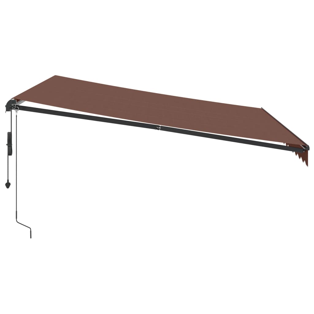 Tenda retrattile Marrone 400 × 350 cm Poliestere