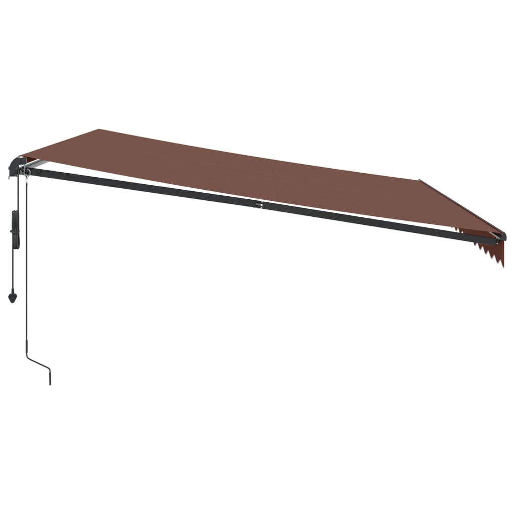 Tenda retrattile Marrone 450 × 350 cm Poliestere